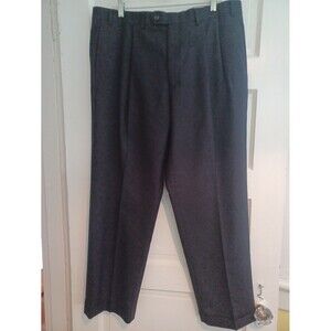 Lauren Ralph Lauren black wool dress pants mens 38x29 pleats cuffs Total Comfort
